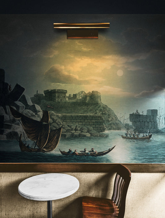 The Island of Tortosa from Views in the Ottoman Dominions Illustration Wall Mural. Sailing through the Mediterranean Islands. #6457