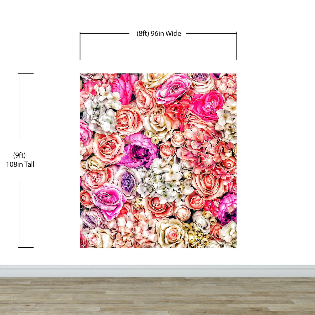 Vibrant Floral Bliss Wallpaper Mural - Colorful Roses and Flower Arrangements #6602