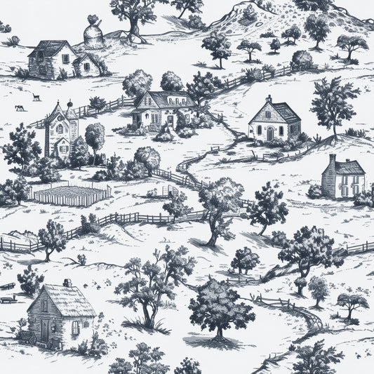 Rustic Wallpaper Peel and Stick Wall Mural. Countryside Motif Wall Decor. #6729