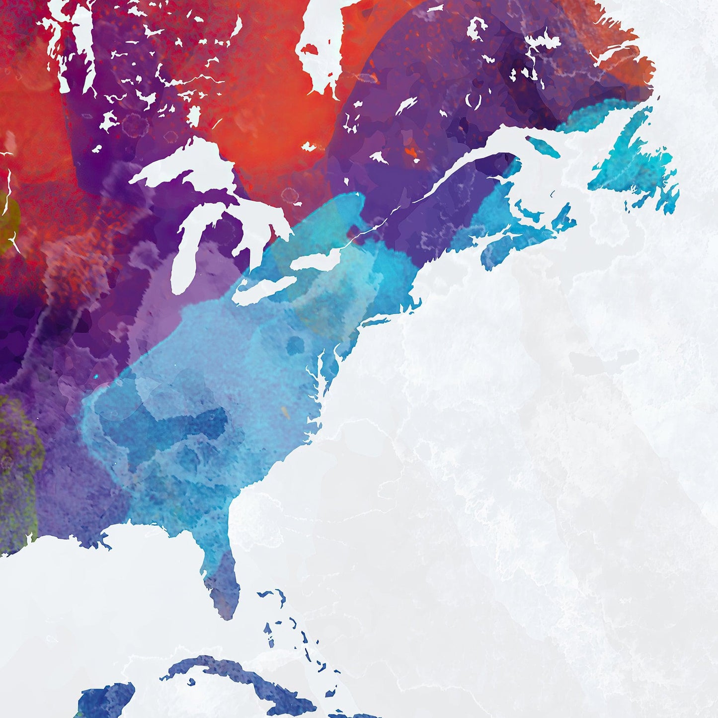 World Map Watercolor Wallpaper – Color Splash Wall Mural. #6947