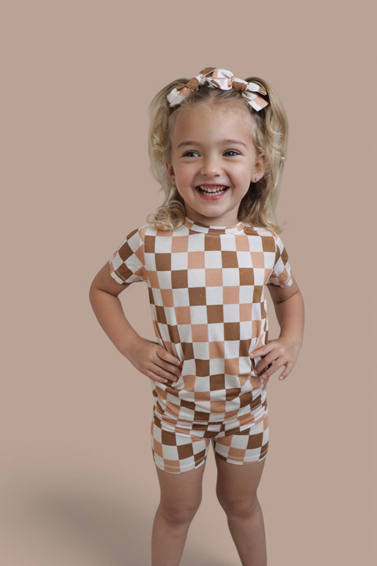 CHESTNUT CHECKERS DREAM SHORT SET