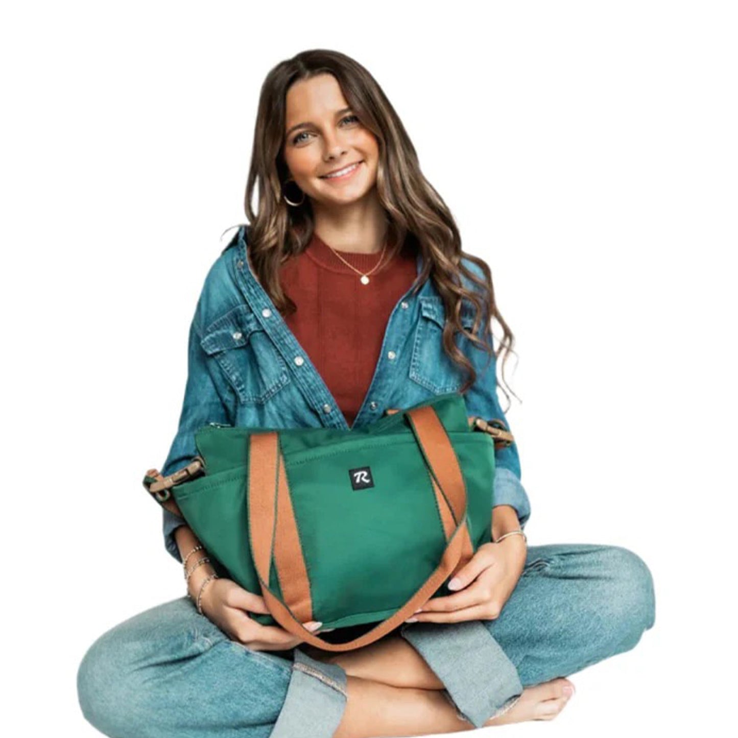 Mattie Large | Forest Nylon + Webbed Strap