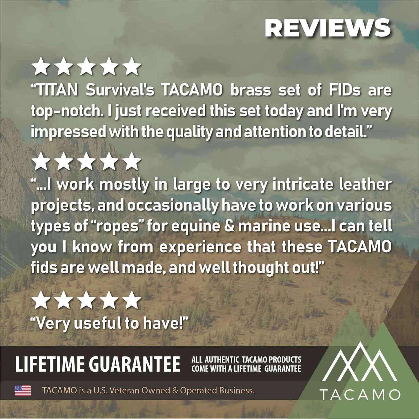 7-Piece Professional Brass Paracord FIDS Set