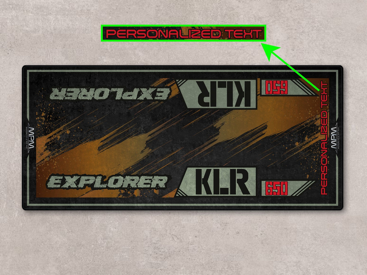 MPM Motorcycle Mat for Kawasaki KLR 650 - MM7431