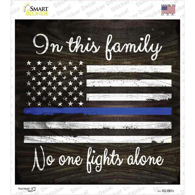 In This Family Police Large Decal