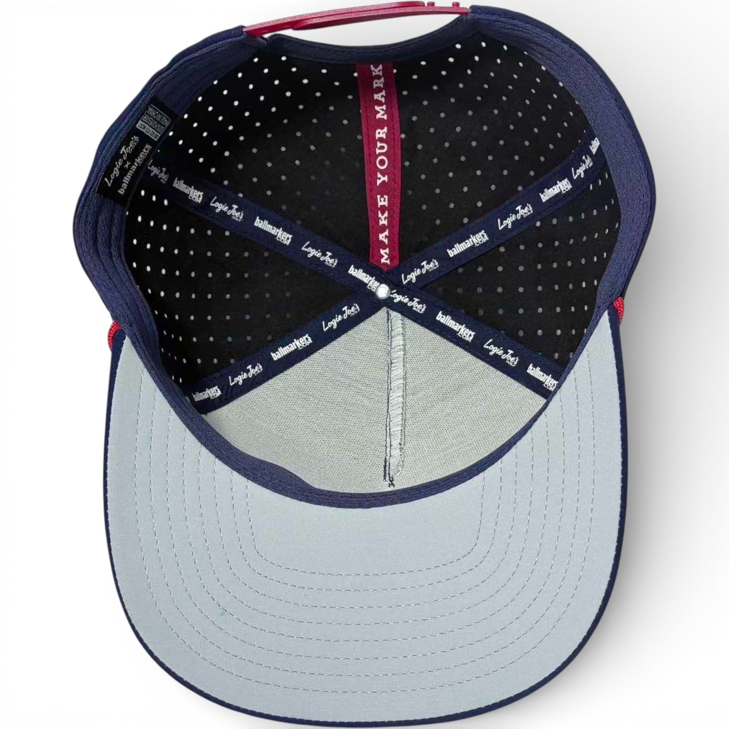 Crab Trap Golf Hat | Snapback Cap | Built-in Magnetic Ball Marker Holder + Marker Included | Adjustable | One Size