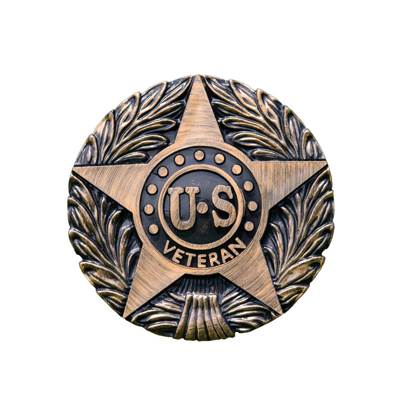 U.S. Veteran Grave Marker & Flag Holder with Aluminum Ground Spike - Made in USA