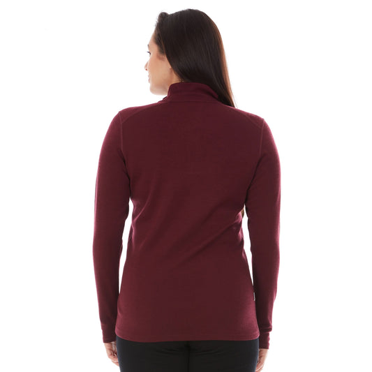 Midweight Women's Wool 1/4 Zip - 100% Merino Wool