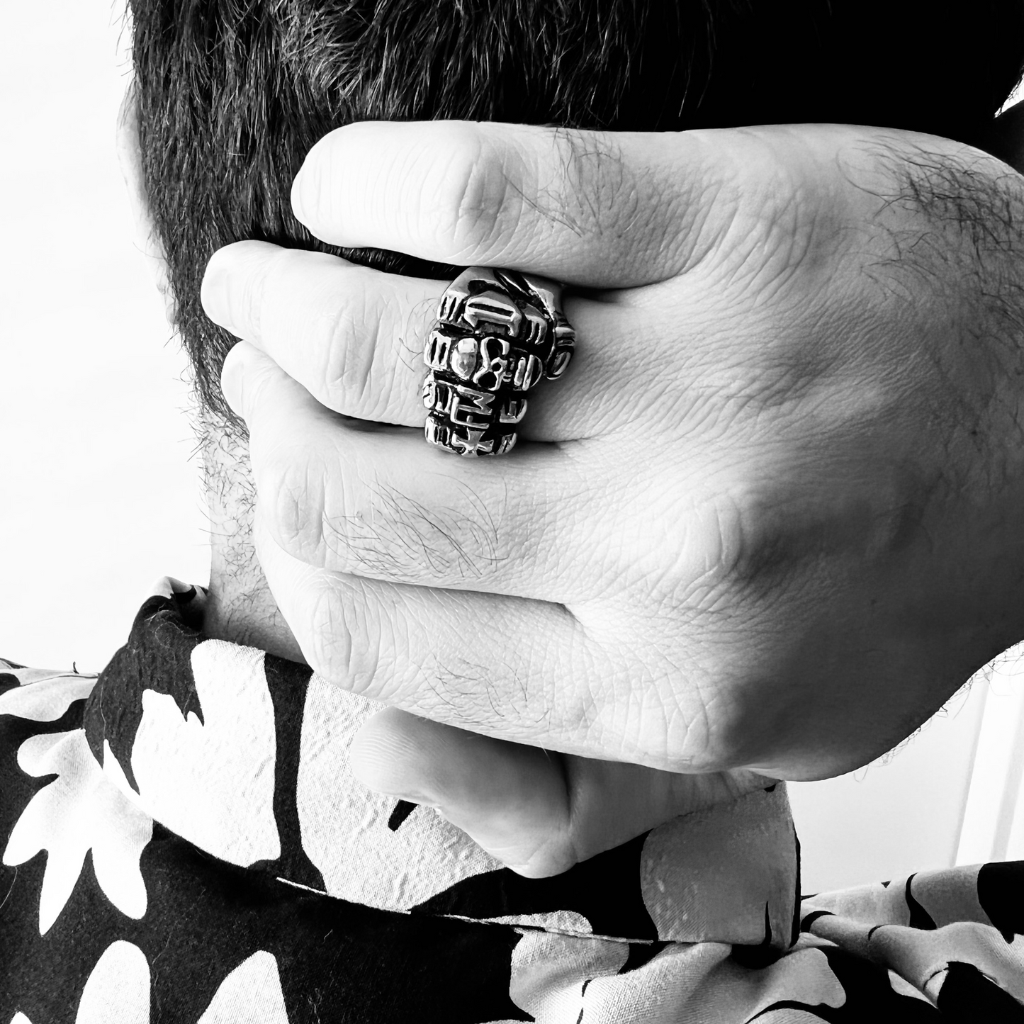 Stainless Steel Biker Rings Fist Ring