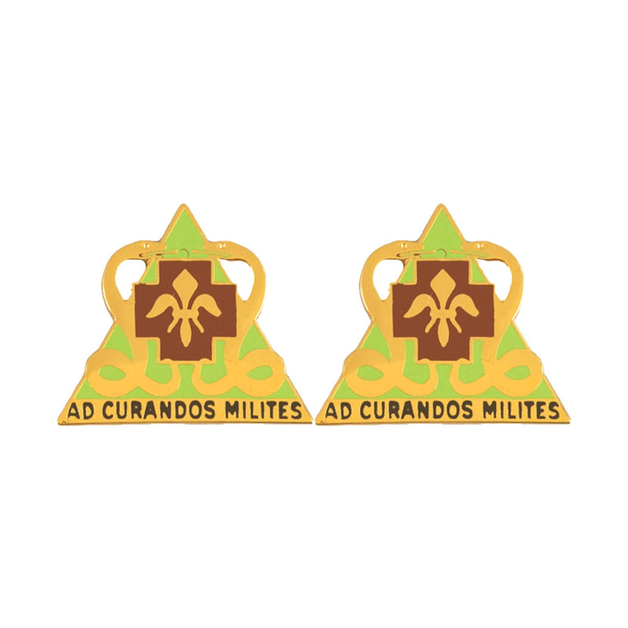 85th Medical Battalion Distinctive Unit Insignia - Pair - Ad Curandos Milites
