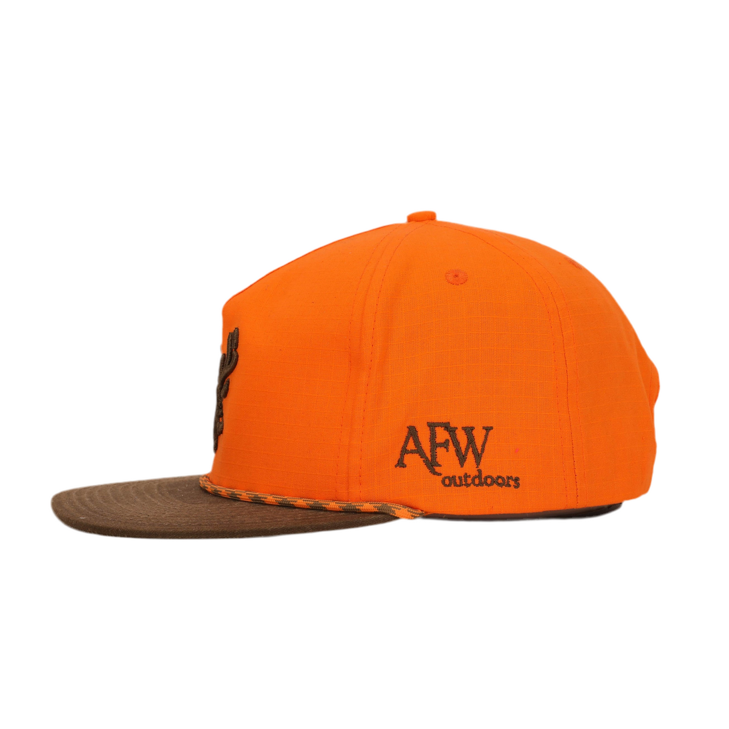 Blaze Orange and Brown Ripstop Buck Rope Hat