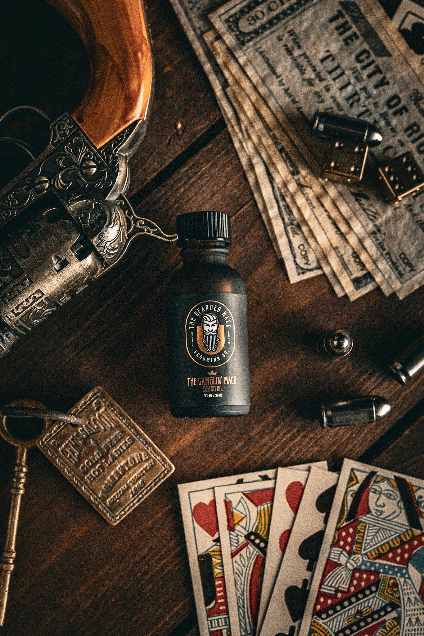 The Gamblin' Mack Signature Beard Oil | Oud • Leather • Frankincense
