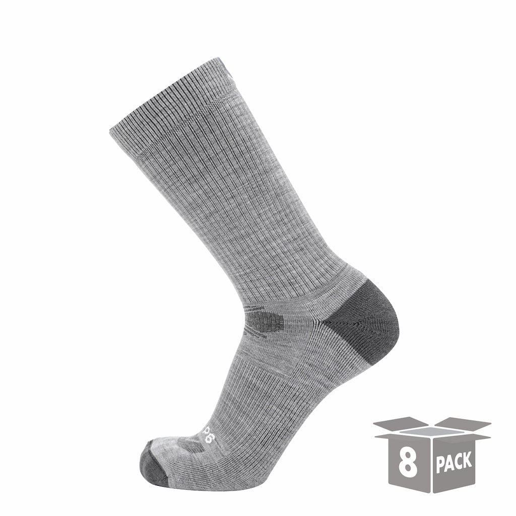 8 Pairs Ash - Casual Crew Midweight Merino Wool Sock