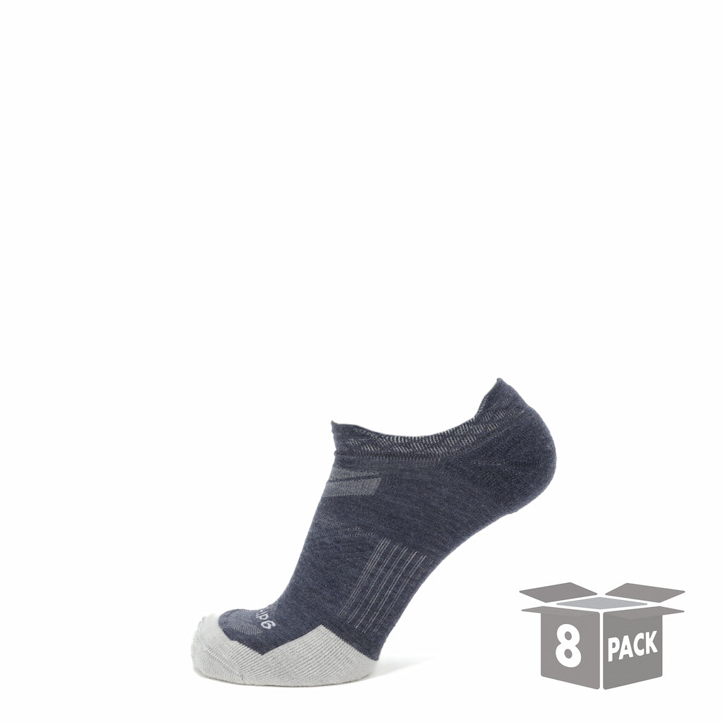 8 Pairs Denim - Run No Show Runweight Merino Wool Sock