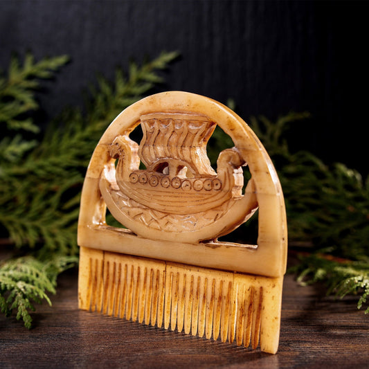 Bone Beard Comb – Viking Drakkar Longship Comb