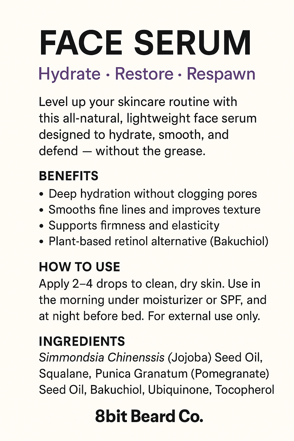 Sweet Orange | Face Serum - Bakuchiol + CoQ10 Powered
