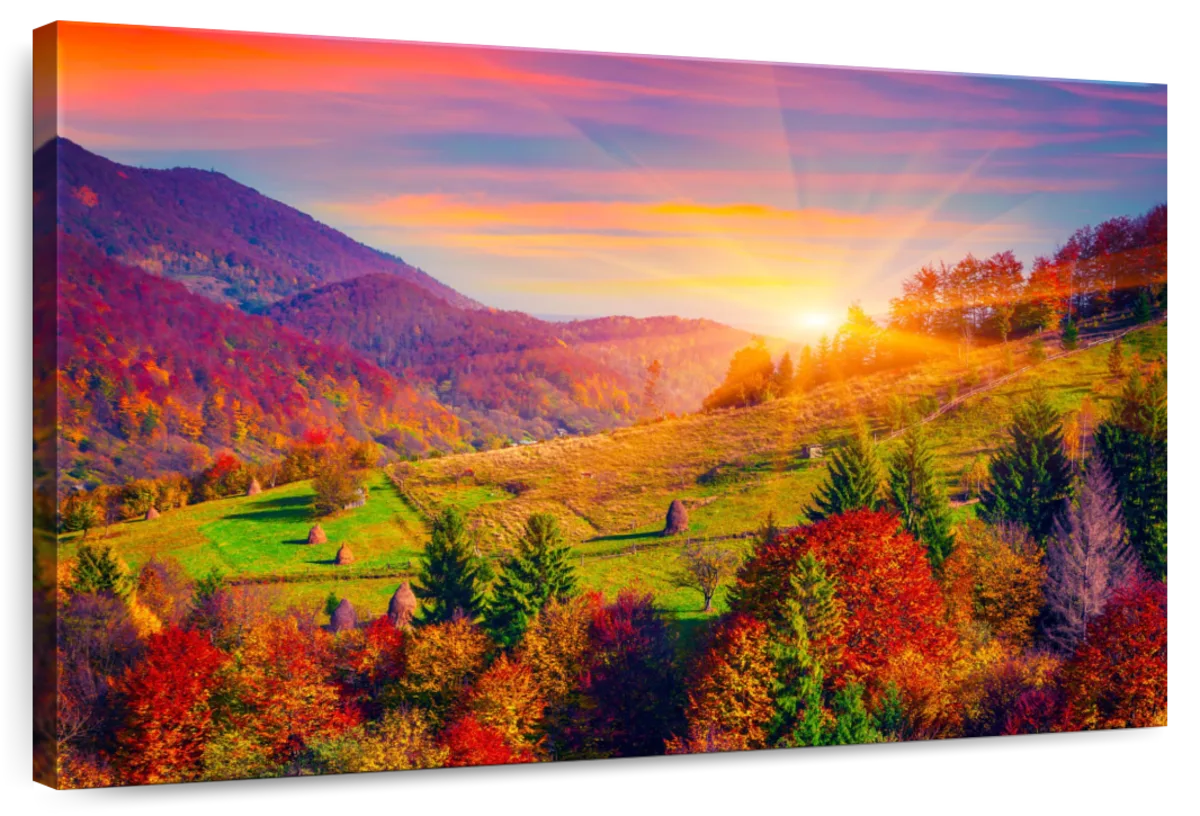 Mountain Autumn Sunrise Wall Art