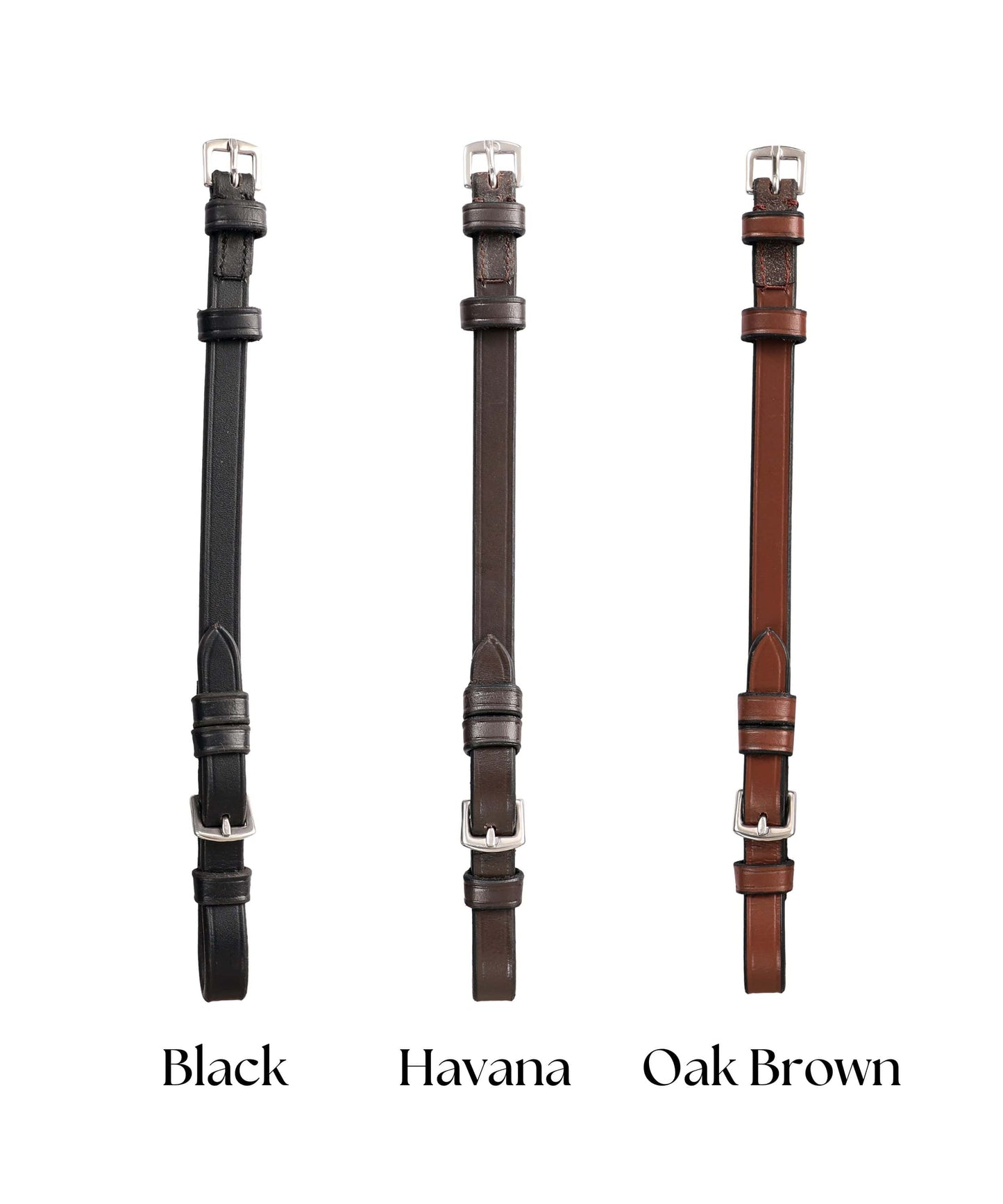 ExionPro Bridle Cheek Pieces With Buckle Fastening - Matching Stitching