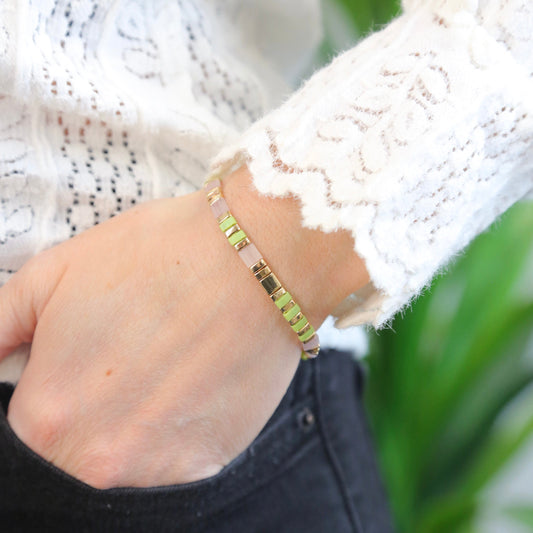 GREEN ACRES - Tila Bead Bracelet - Size X-Large