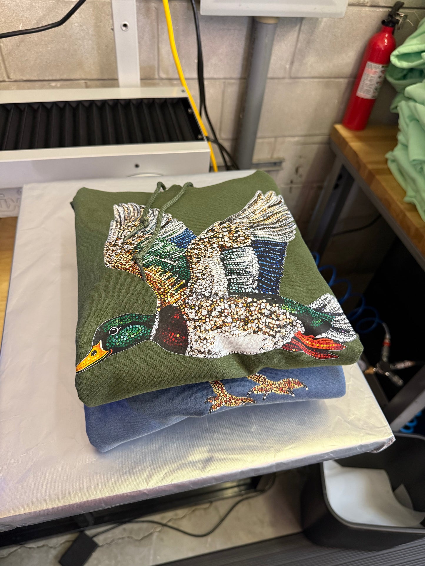 Faux Rhinestone Mallard Duck Hoodie