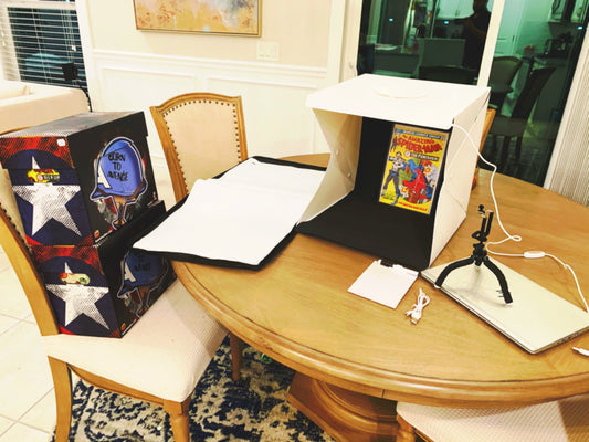 Vanity LED Photo Box Size Large (16in by 16in) for Comic Books Baseball Football Hockey Basketball Cards