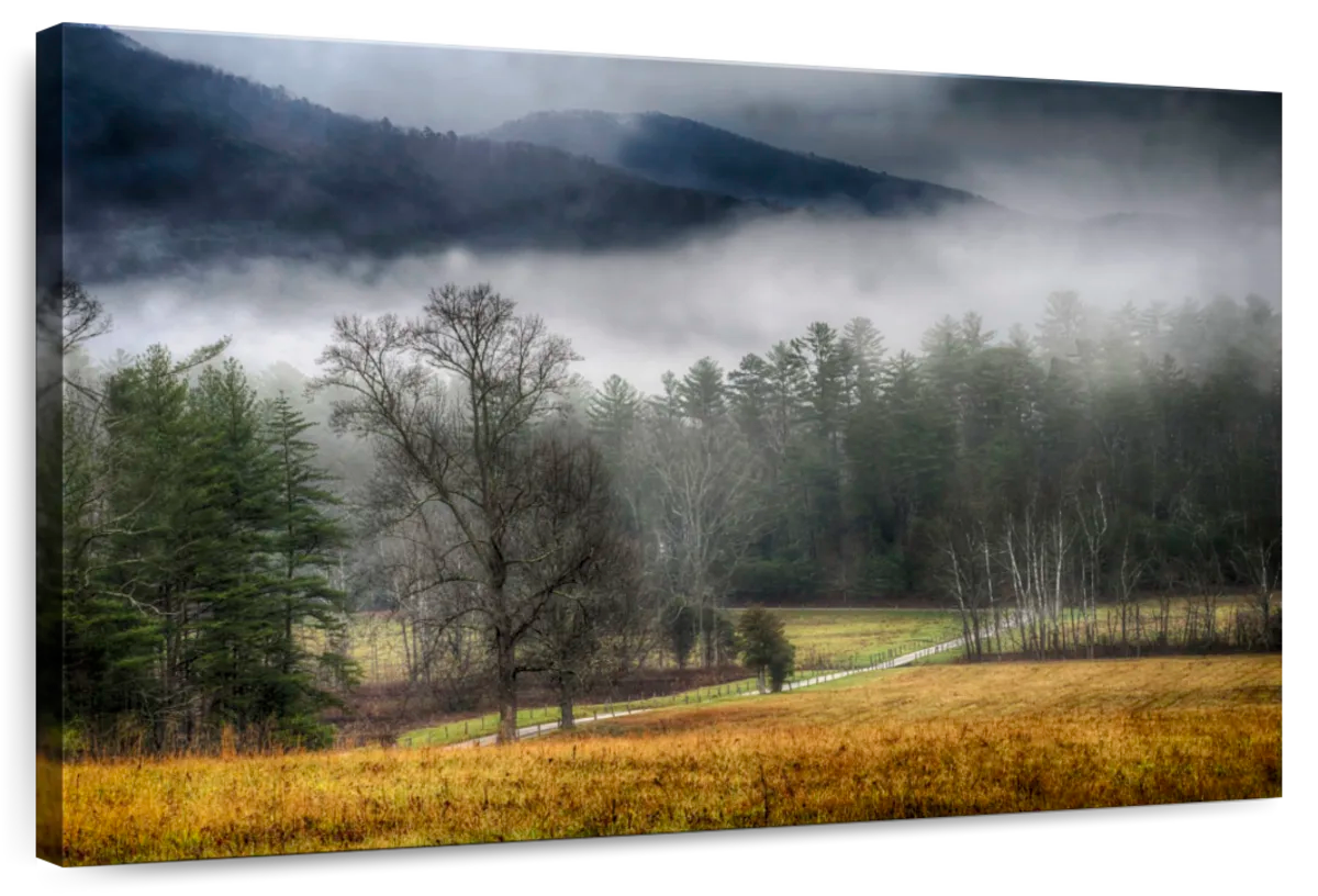 Cades Cove Fields Mist Wall Art