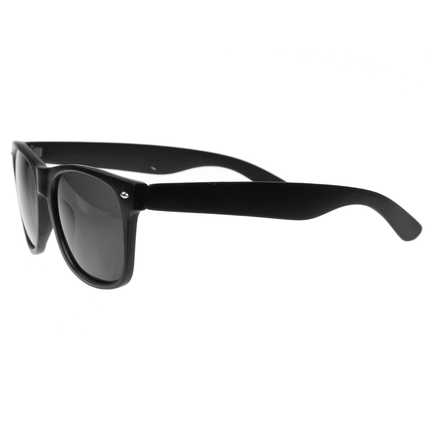 Hipster Street Wear Soft Rubber Matte Black Horned Rim Sunglasses 8350