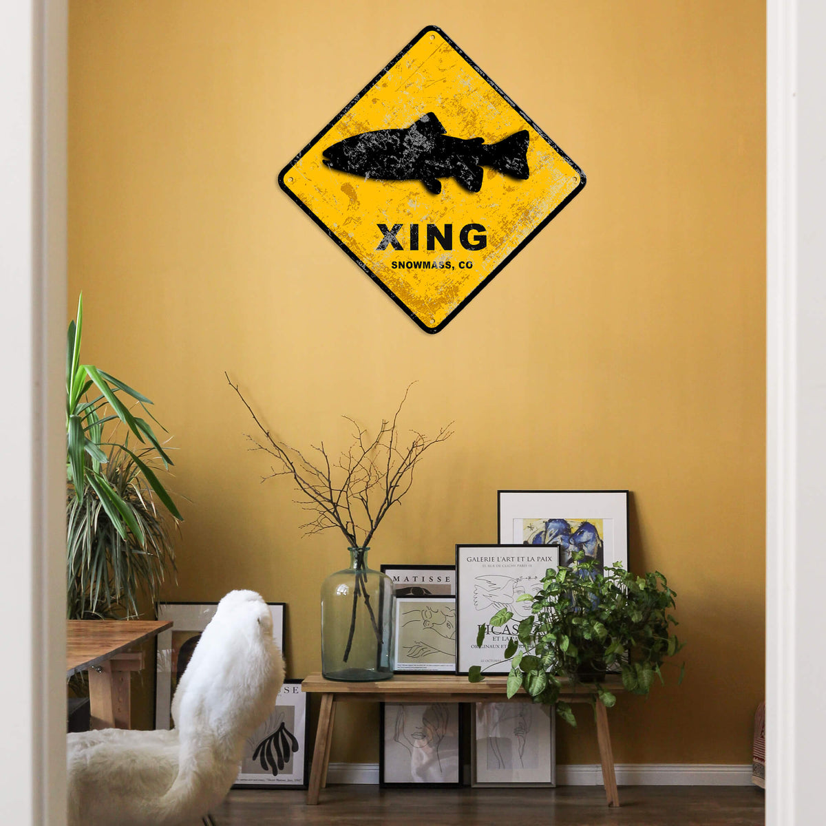 Fish Crossing - Metal Wall Art