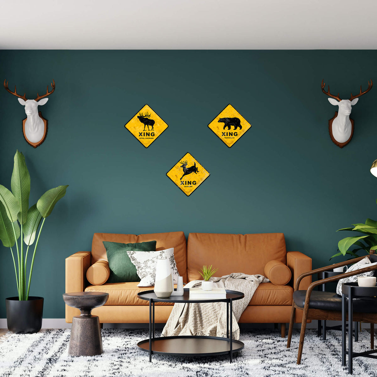 Elk Crossing - Metal Wall Art