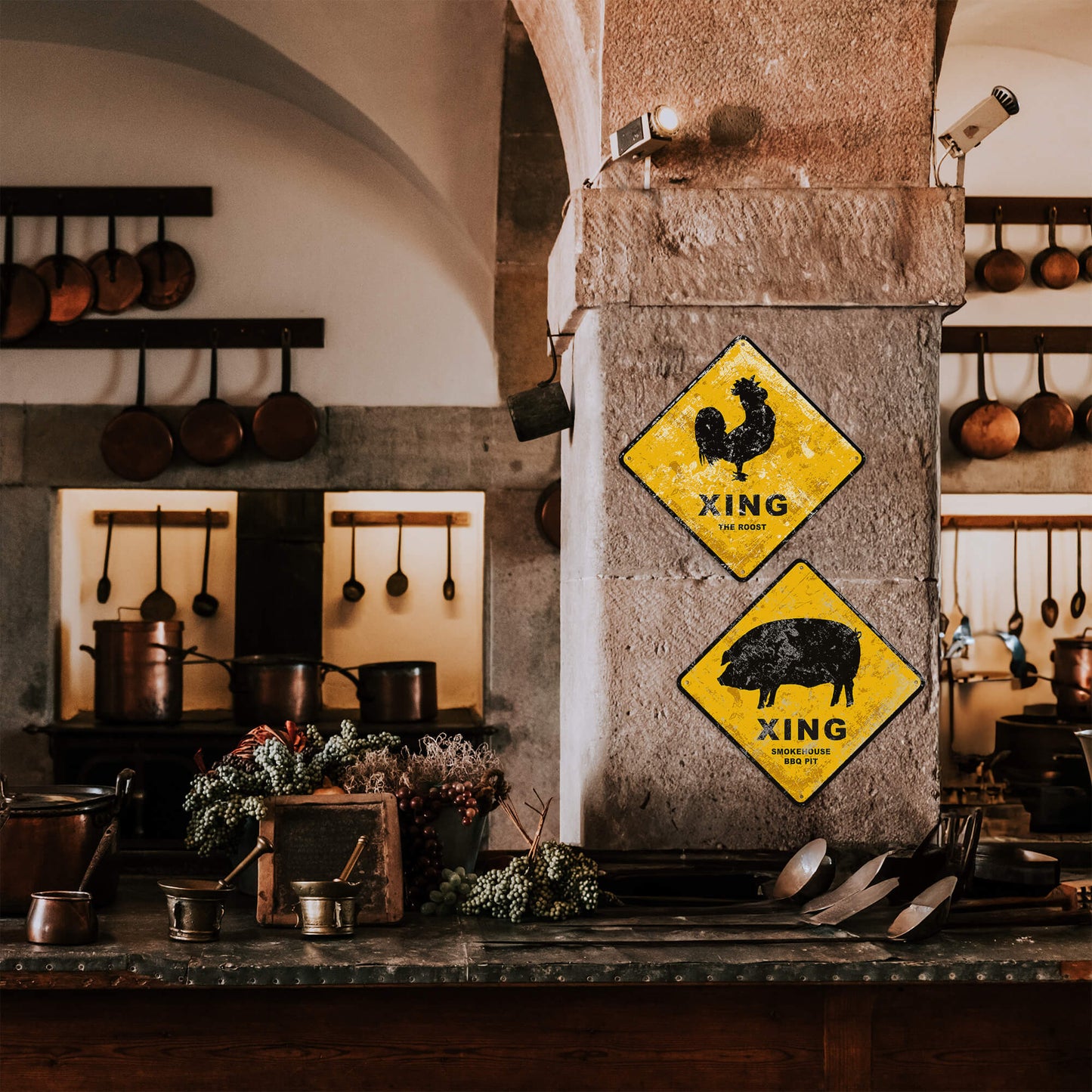 Pig Crossing - Metal Wall Art