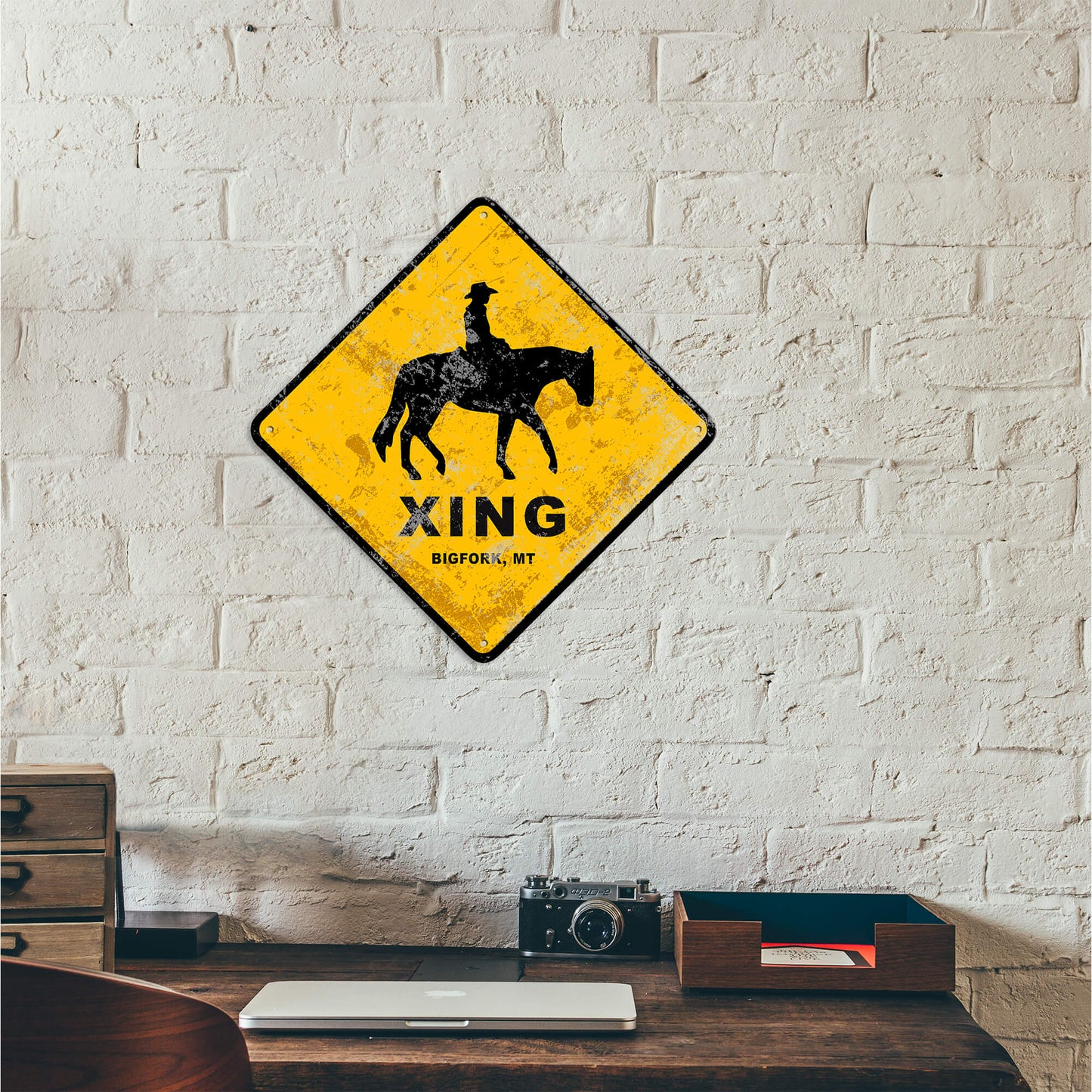 Cowboy Crossing - Metal Wall Art