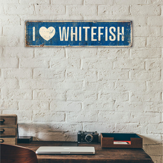 Landmark "I Heart" Custom Signs: Blue Heart - Wall Decor