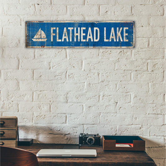 Landmark Sailboat Custom Signs: Blue 1 - Wall Decor