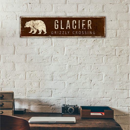 Landmark Grizzly Custom Signs: Brown 2 - Wall Decor