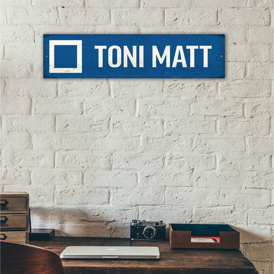 Ski Run Custom Signs: Blue Square - Wall Decor