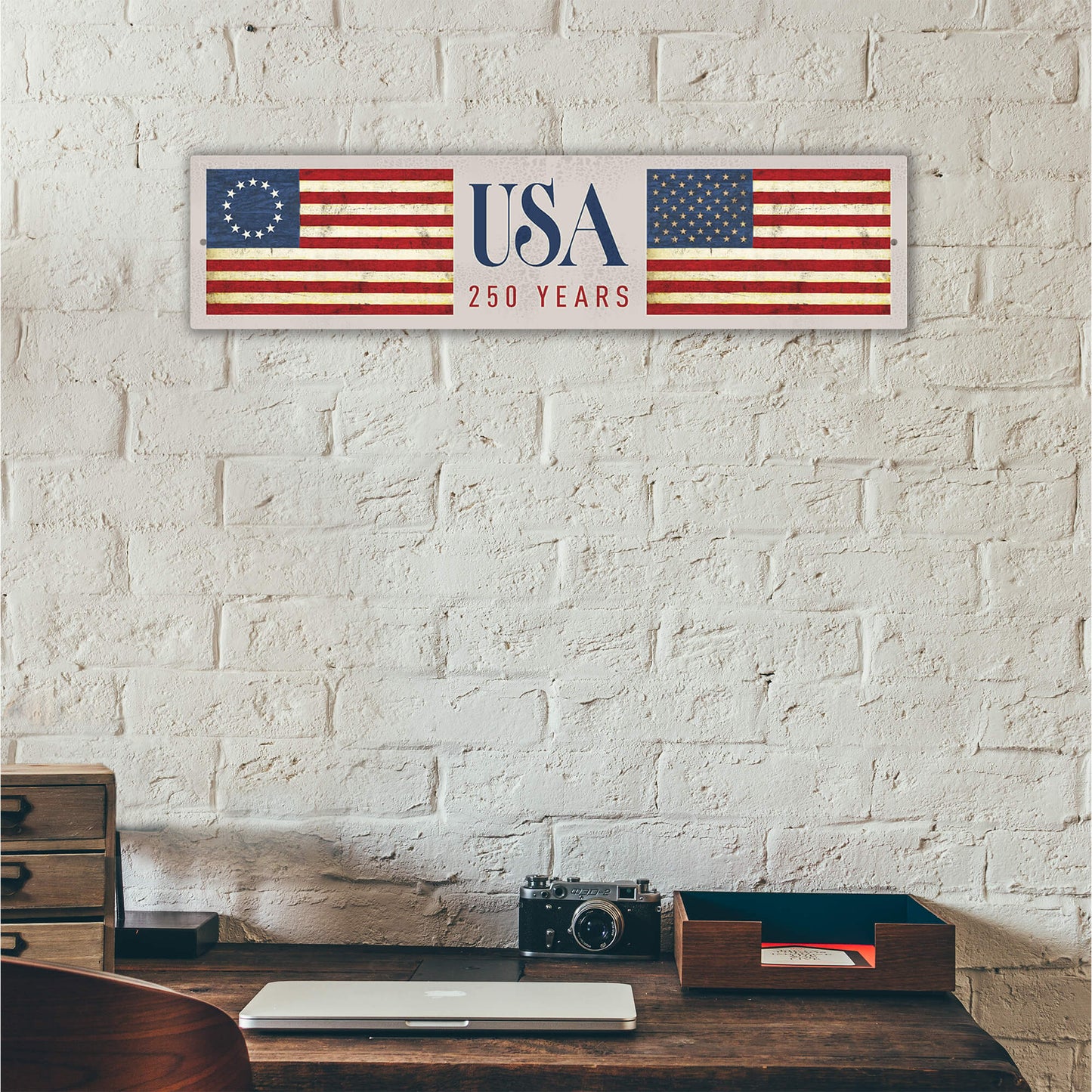 USA 250 Years – Patriotic Anniversary Flag - Wall Decor