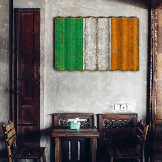 Irish Flag - Corrugated Metal Wall Art