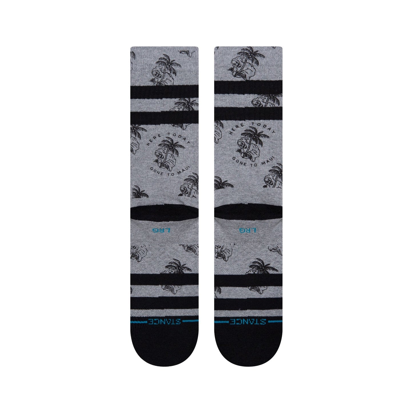 Stance Gone to Maui Crew Socks - Heather Grey