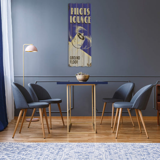 Pilots Lounge - Corrugated Metal Wall Art