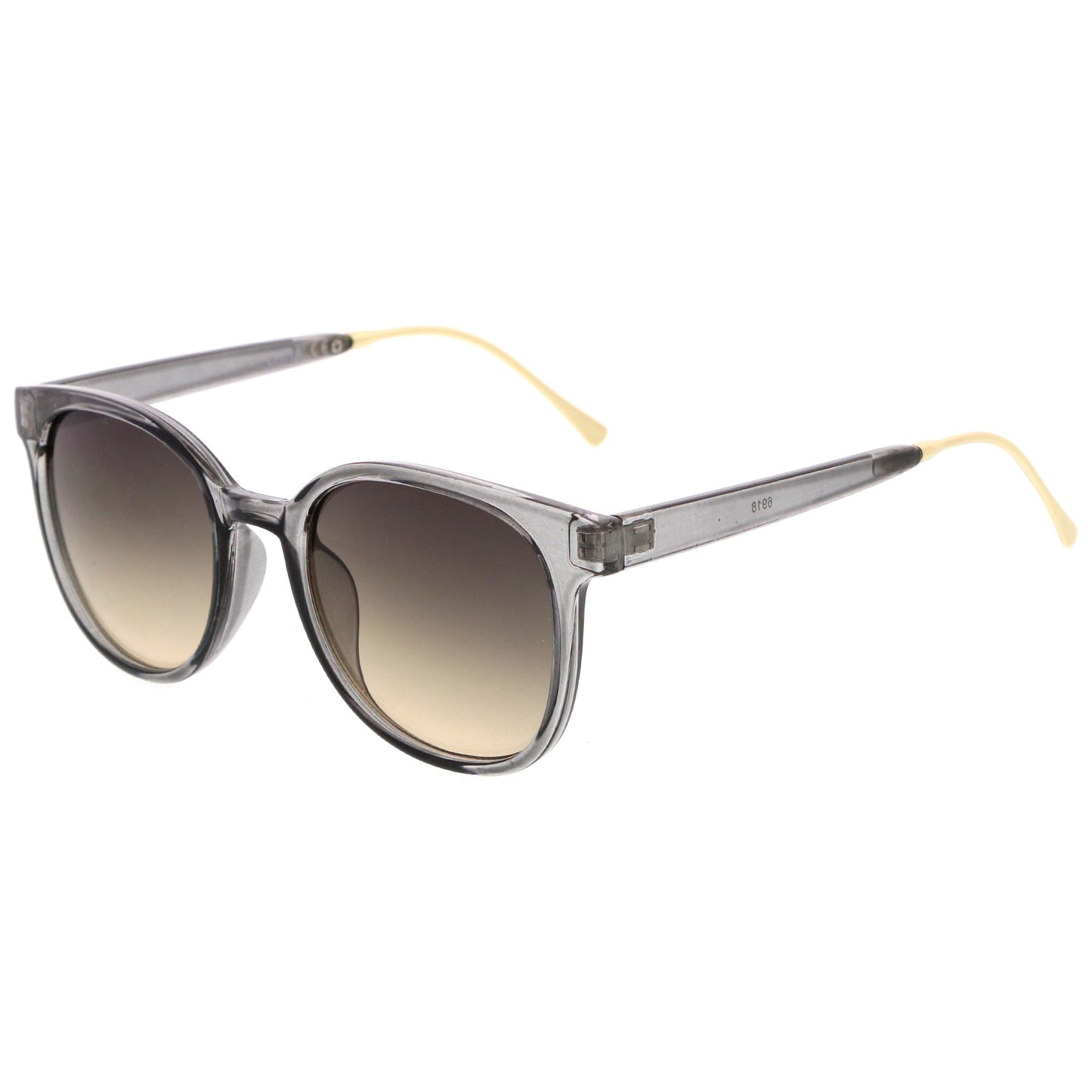 Casual Metal Temple Square Lens Horn Rimmed Sunglasses A750