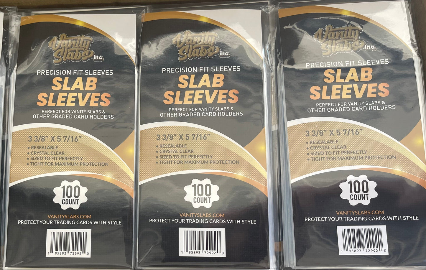 Precision Fit Slab Sleeves 500 Count (5 Packs) for slabbed Baseball Football Hockey Basketball Cards