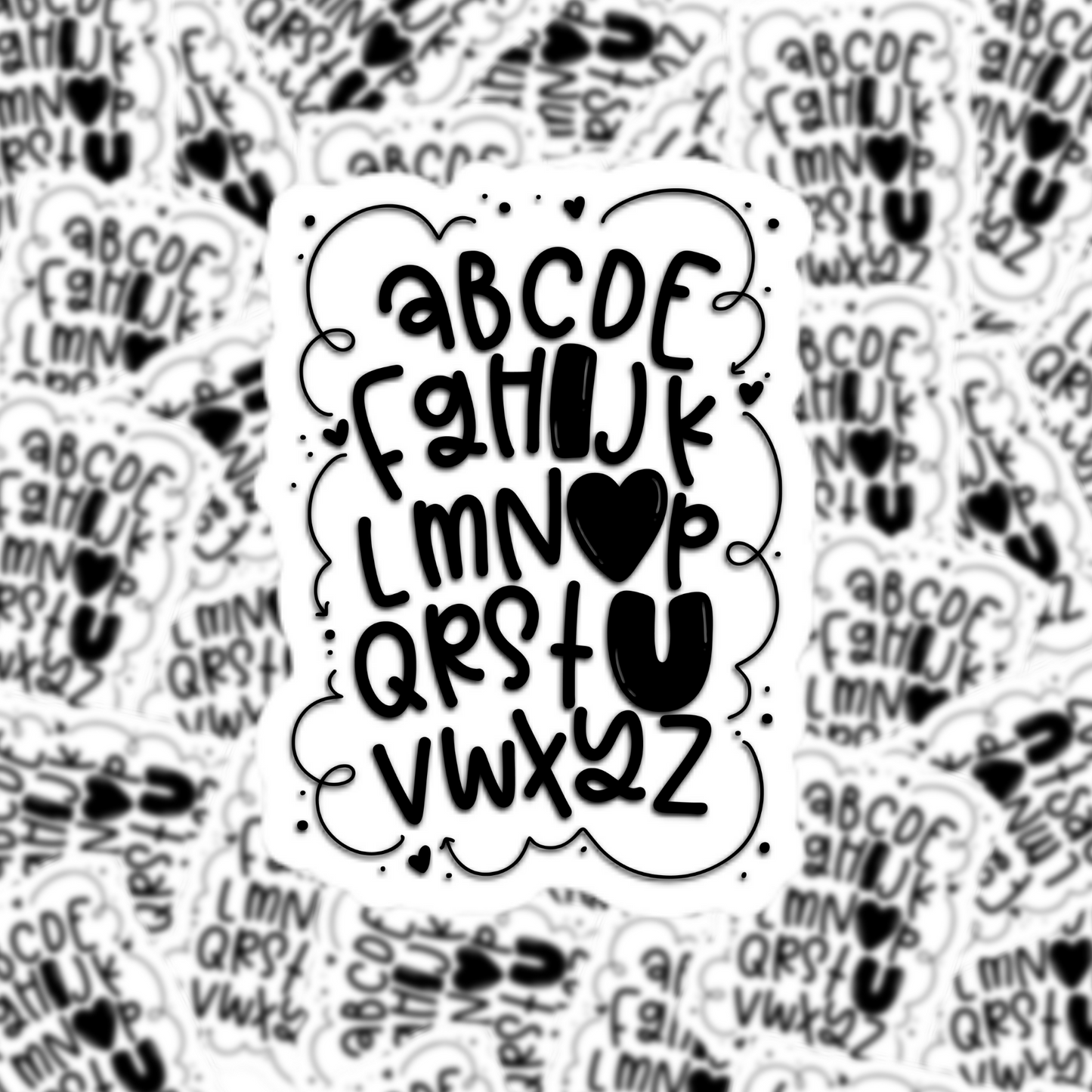 I Love You Alphabet Sticker