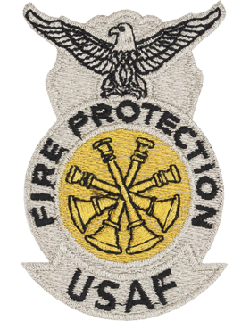 Metallic USAF Fire Protection Badge - Deputy Chief - Four Bugles