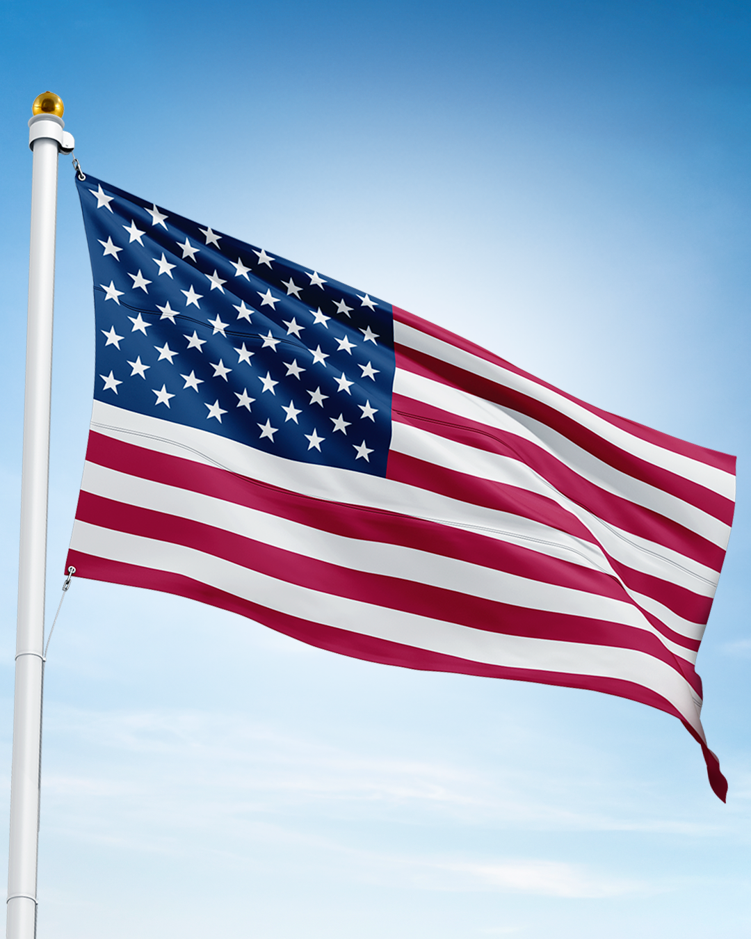 Premium American-Made Nylon US Flag - All Sizes (2'x3' to 30'x60')