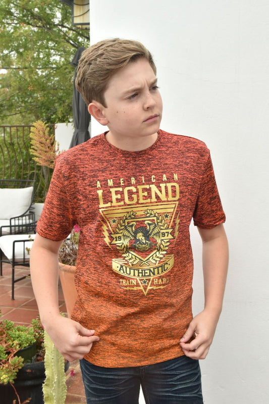 Kid's American Legend Orange Ombre Quick Dry T-shirt