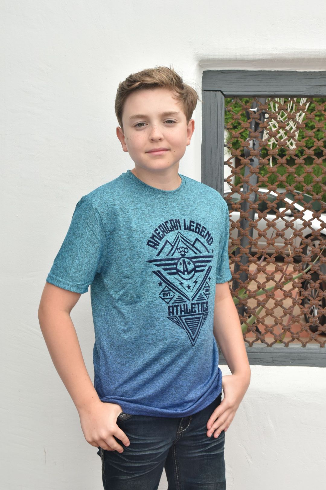 Kid's American Legend Blue Ombre Quick Dry T-shirt