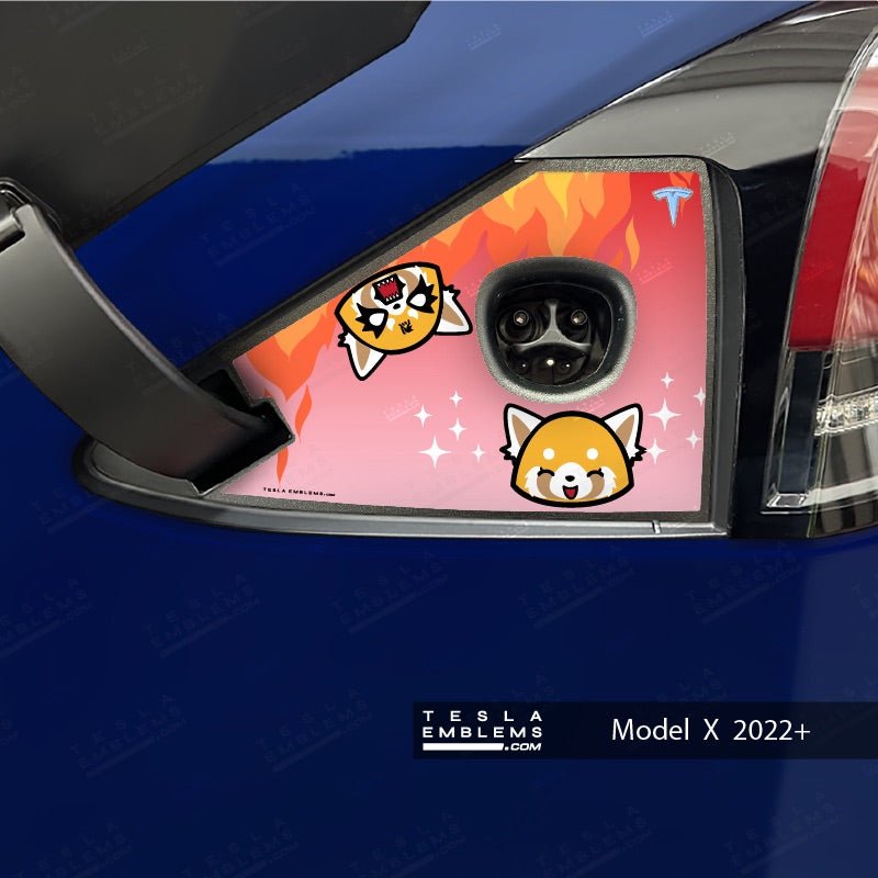 Aggretsuko Tesla Charge Port Wrap | Model X