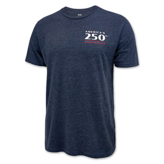 America's 250th Years of Freedom Flag T-Shirt (Vintage Navy)