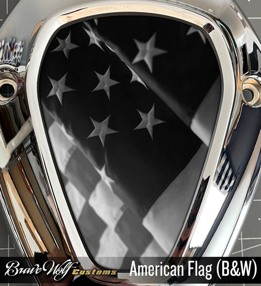 Powerplus V-Cover Decal - American Flag (B&W)