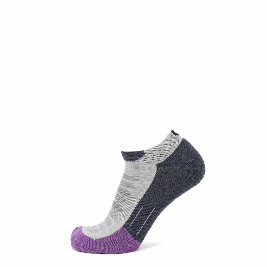 3 Pack Amethyst - Run Ankle Midweight Merino Wool Sock